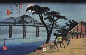 Hiroshige – Traversée d’un pont